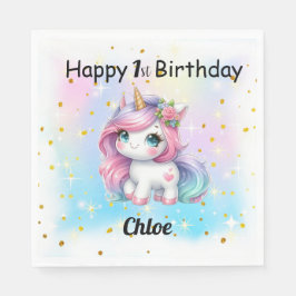 Guardanapo De Papel Baby Unicorn Paper Napkins.