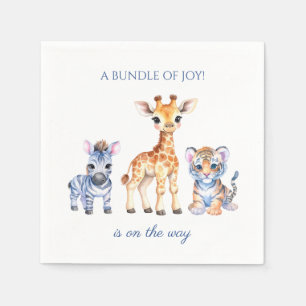 Guardanapo De Papel Baby Zebra Giraffe e Tiger