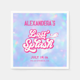 Guardanapo De Papel Bachelorette de Piscina Azul e Rosa