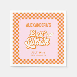 Guardanapo De Papel Bachelorette de Verão Laranja Cor-de-Rosa