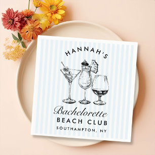 Guardanapo De Papel Bachelorette Moderna Papel Preto Napkins