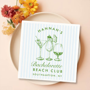 Guardanapo De Papel Bachelorette Moderna Papel Preto Napkins