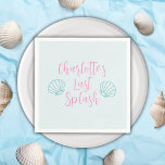 Guardanapo De Papel Bachelorette Tropical Beach<br><div class="desc">Última Festa de solteira do Splash Napkins. A coleção de festas de solteira "Last Splash" é a escolha perfeita para as noivas que querem celebrar o seu último voo em estilo. Esta coleção apresenta um esquema de cores rosa e turquesa divertido e festivo, juntamente com sotaques de conchas lúdicas que...</div>