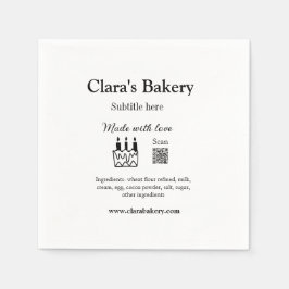 Guardanapo De Papel Bagaço de padaria adiciona ingredientes feitos com