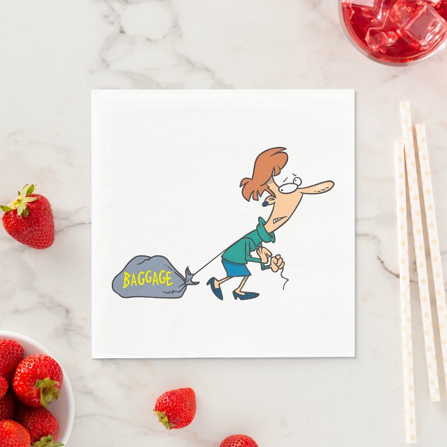 Guardanapo De Papel Bagagem Emocional De Carregando Engraçado (Criador carregado)