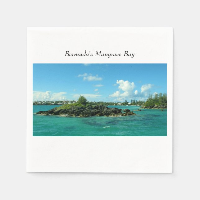Guardanapo De Papel Baía de Mangrove das Bermudas (Frente)