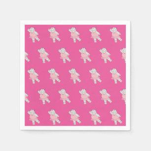 Guardanapo De Papel Bailarina Hipopótamo Rosa illusima