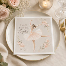 Bailarina Personalizada Aniversário Bege Floral