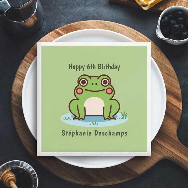 Guardanapo De Papel Bairthday Sapo (Cute Frog Napkin)