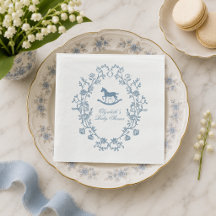 Balanço Preppy Azul Wedgewood Chuveiro de Bebê