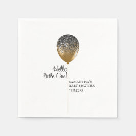 Guardanapo De Papel Balão Dourado de Chuvada de Bebê Moderna
