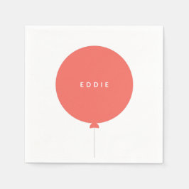 Guardanapo De Papel Balão escandinavo | Festa de aniversário rosa-cora