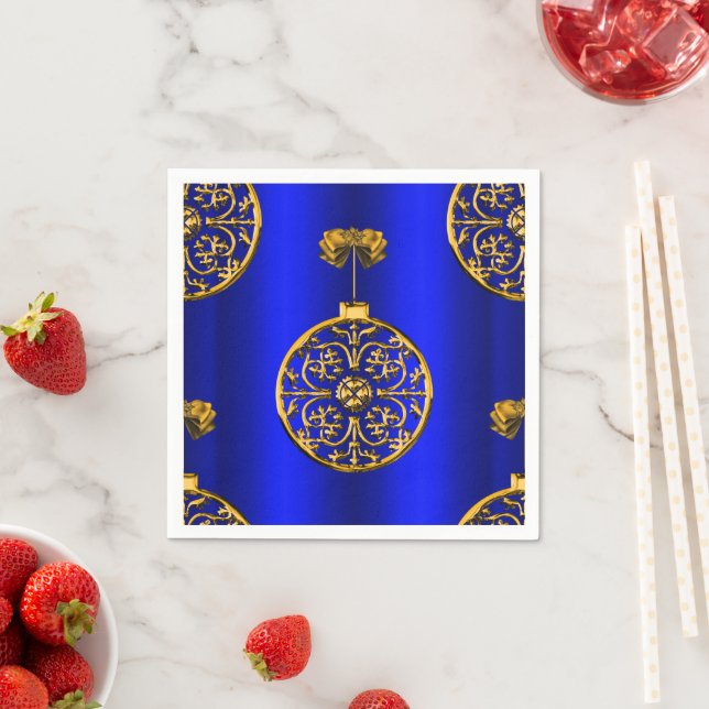 Guardanapo De Papel Balas de Natal em Azul (Insitu)
