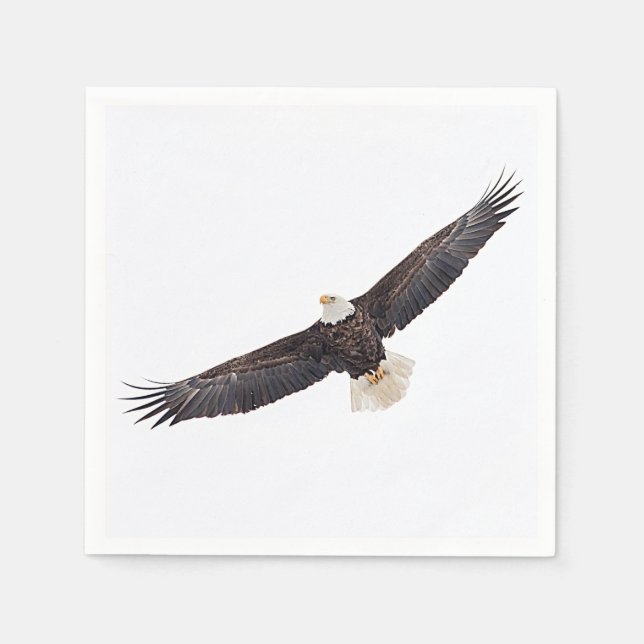 Guardanapo De Papel Bald Eagle em voo (Frente)