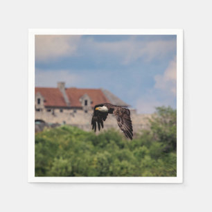 Guardanapo De Papel Bald Eagle passando Fort Ticonhava