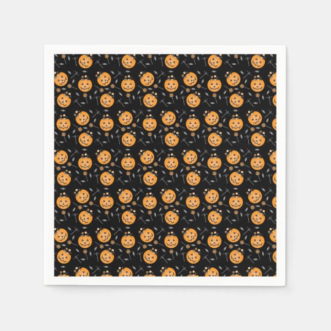 Guardanapo De Papel Balde de Doces de Abóbora (Frente)