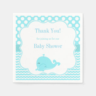 Guardanapo De Papel Baleia branca com papel de Chá de fraldas Baby Blu