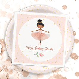 Guardanapo De Papel Ballerina Balé Rosa Birthday Girl