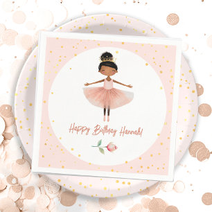 Guardanapo De Papel Ballerina Balé Rosa Birthday Girl