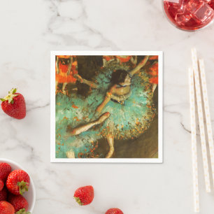 Guardanapo De Papel Ballerina Dance Green Dancer Edger Degas Painting