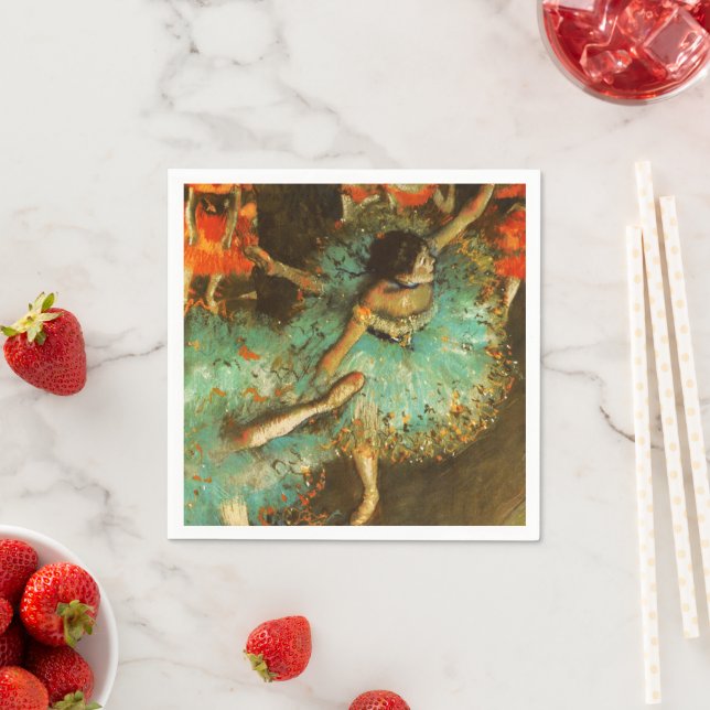 Guardanapo De Papel Ballerina Dance Green Dancer Edger Degas Painting (Insitu)