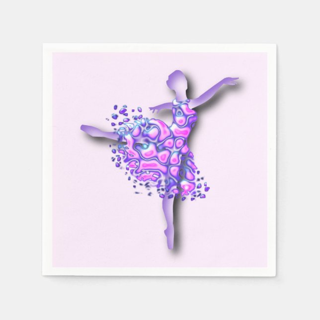 Guardanapo De Papel Ballerina Napkins Balé Dancer Mulher (Frente)