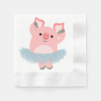 Guardanapo De Papel Ballerina Pig Paper Napkins