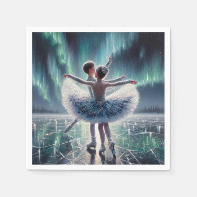 Guardanapo De Papel Ballet de Gelo Aurora (Frente)