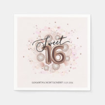 Balões de Aniversário de 16 anos Doce Rosa Dourado