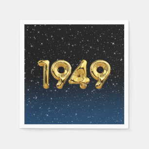 Guardanapo De Papel Balões De Aniversário De 1949 Em Estrelas