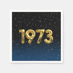 Guardanapo De Papel Balões De Aniversário De 1973 Em Estrelas Napkin