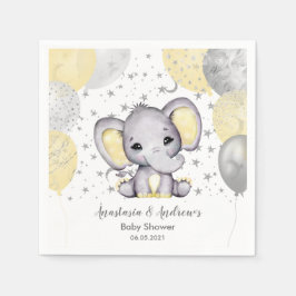 Guardanapo De Papel Balões de Elefante Amarelo-Cinto
