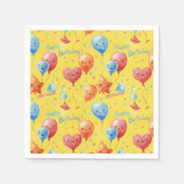Guardanapo De Papel Balões Feliz Aniversário, por Natasha Us