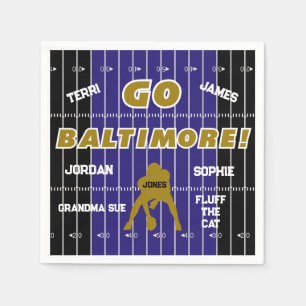 Guardanapo De Papel Baltimore Futebol Family Paper Napkin