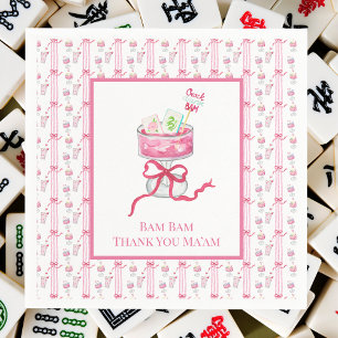 Guardanapo De Papel Bam Bam Obrigado Mães de Mahjong Bebem Azulejos En