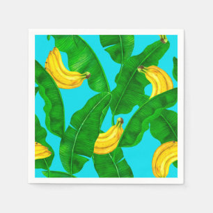 Guardanapo De Papel Bananas e folhas design