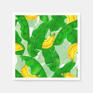 Guardanapo De Papel Bananas e folhas design