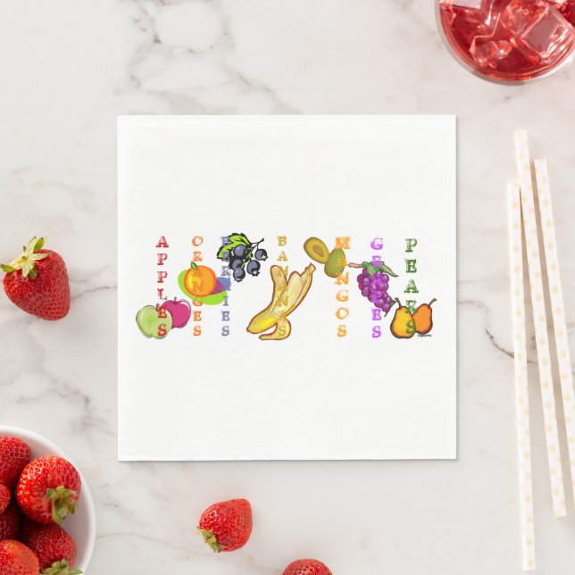 Guardanapo De Papel Bananas frutas com outras Frutas (Insitu)