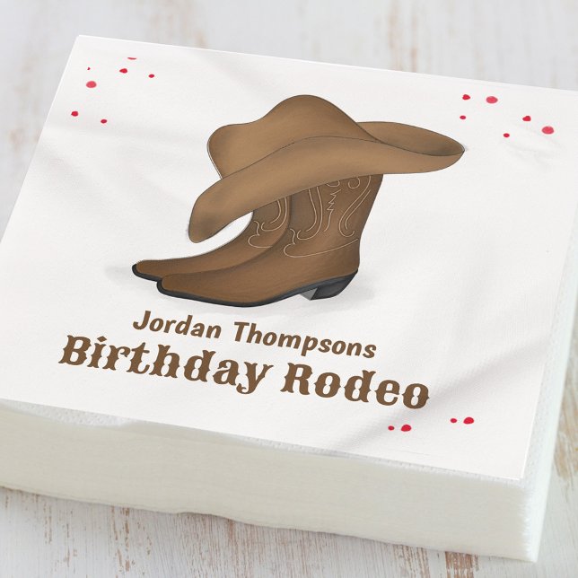 Guardanapo De Papel Bandana Vermelha Simples, Rodeio Cowboy Borrão Bas (Criador carregado)