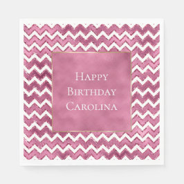 Guardanapo De Papel Bandas brancas cor-de-rosa-claro