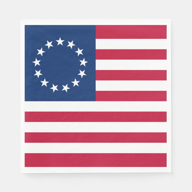 Guardanapo De Papel Bandeira Americana Betsy Ross (Frente)