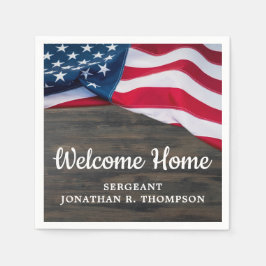 Guardanapo De Papel Bandeira Americana de Boas-vindas do Exército