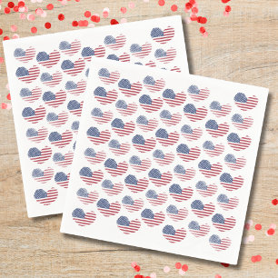 Guardanapo De Papel Bandeira Americana Estrelas e Listras Patriótica