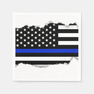 Guardanapo De Papel Bandeira americana fina de Blue Line