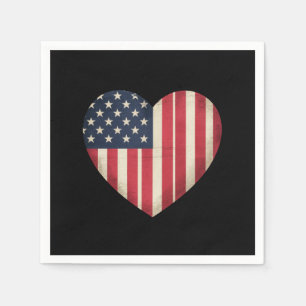 Guardanapo De Papel Bandeira Americana Patriótica de 4 de Julho USA Es