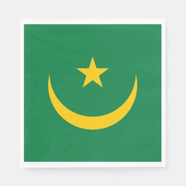 Guardanapo De Papel Bandeira Antiga da Mauritânia (Frente)