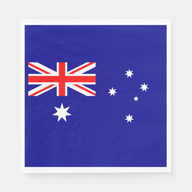 Guardanapo De Papel Bandeira Australiana Patriótica (Frente)