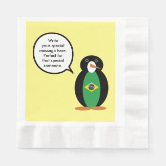 Guardanapo De Papel Bandeira Brasileira Ms Penguin Personalizada Falan