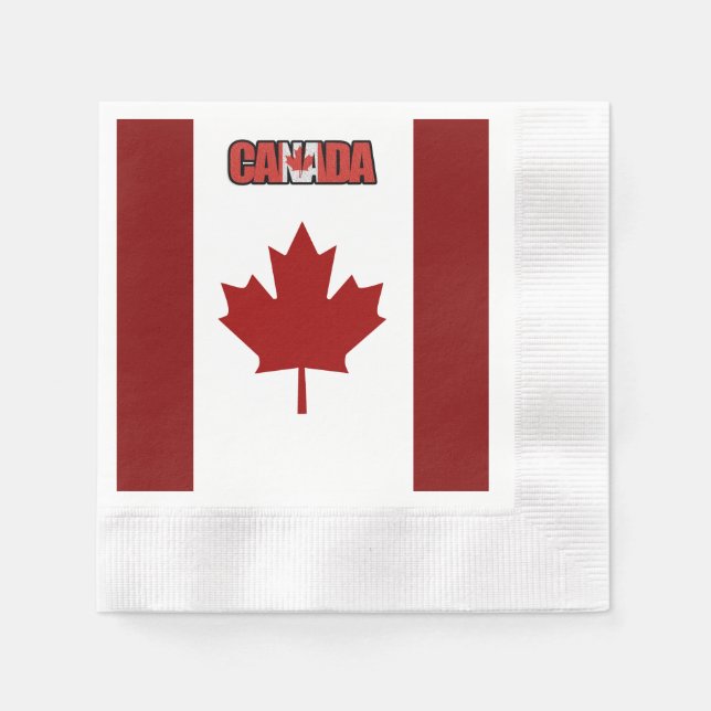 Guardanapo De Papel bandeira canadense     (Frente)