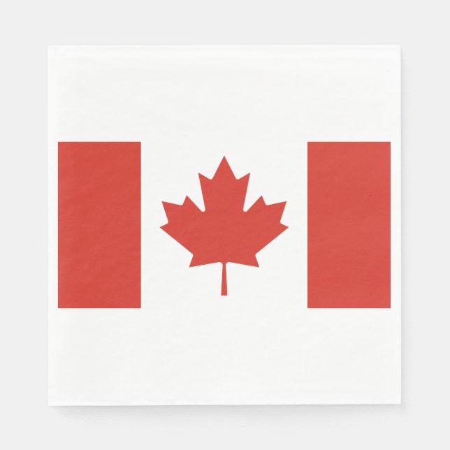 Guardanapo De Papel Bandeira Canadiana (Maple Leaf) (Canadá) (Frente)